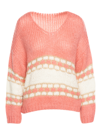 Knitted sweater with lurex