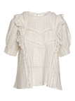 Lace blouse with puffed sleeve